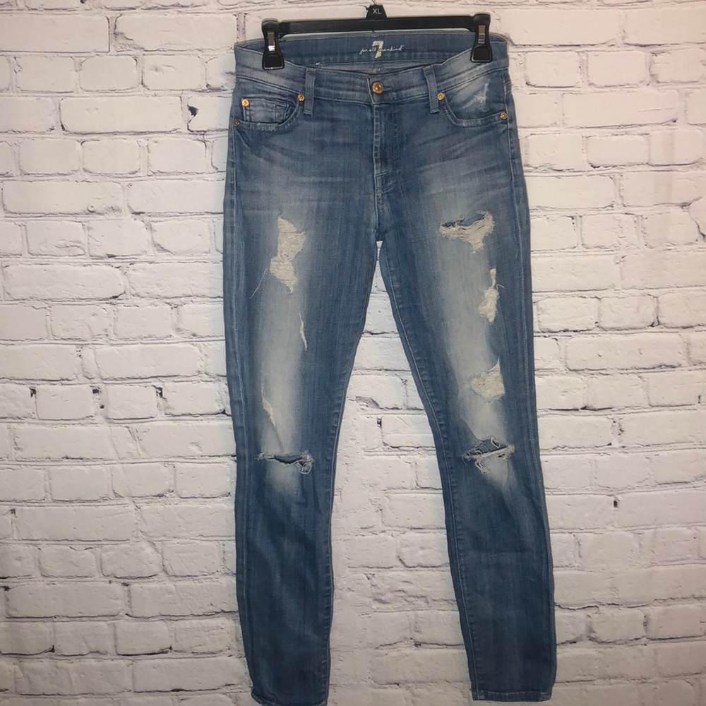 7 for all Mankind Distressed Jeans Size 27